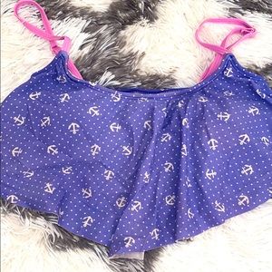 Malibu dream girl nautical bikini top